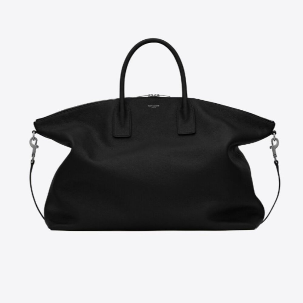 Saint Laurent Giant Bowler, Black Soft Grained Leather